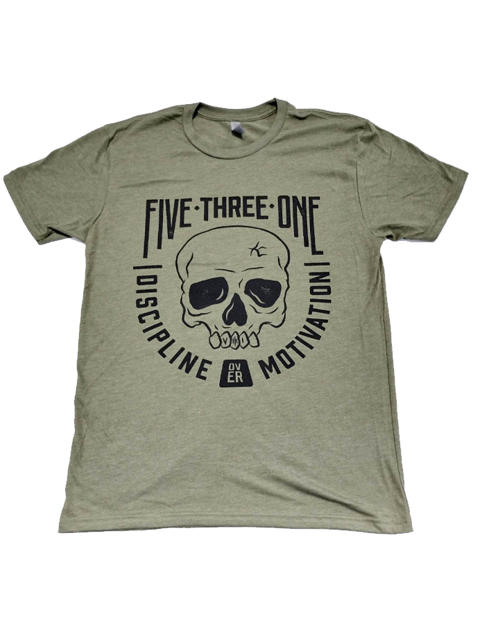 New Discipline Skull Shirt - Mil Green