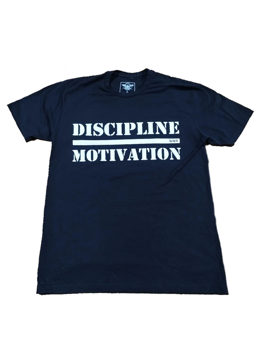 Discipline Over Motivation Tee - Black/white