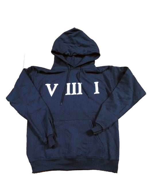 Old School Roman Numeral Hood - Black