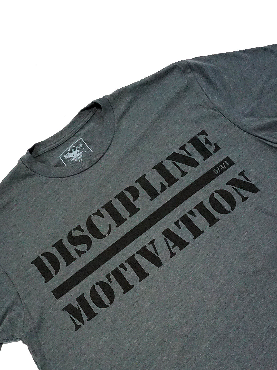 Discipline Over Motivation Tee Grey/Blk