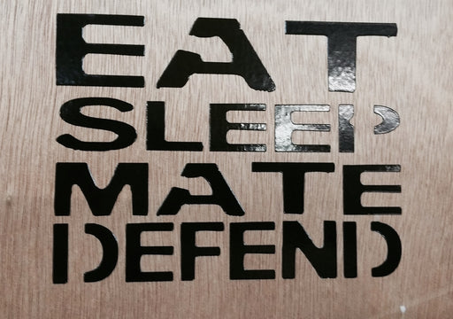 Eat Sleep Mate Defend Decal - JimWendler.com 