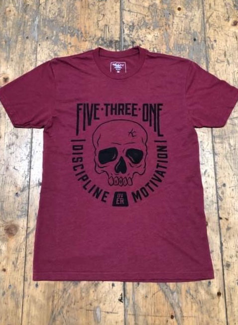 Discipline Skull Shirt - Cardinal