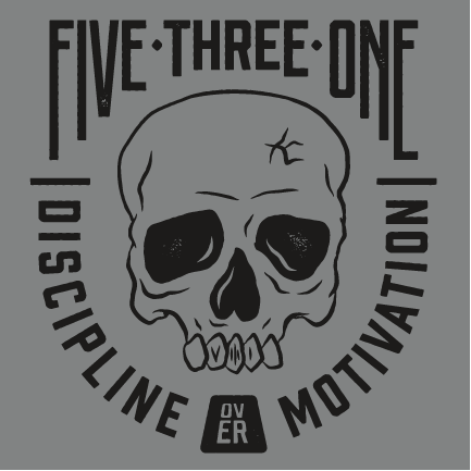 Discipline Over Motivation Skull Sticker 3x3