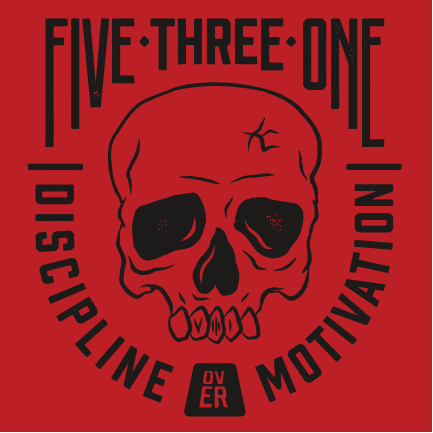 Discipline Over Motivation Skull Sticker 3x3