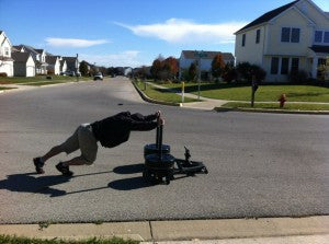 Jim Wendler Pushing Prowler - jimwendler.com