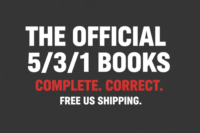 Official 5/3/1 paperback books — complete and correct programming from Jim Wendler, with free US shipping