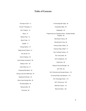 5/3/1 2nd Edition table of contents — chapter overview