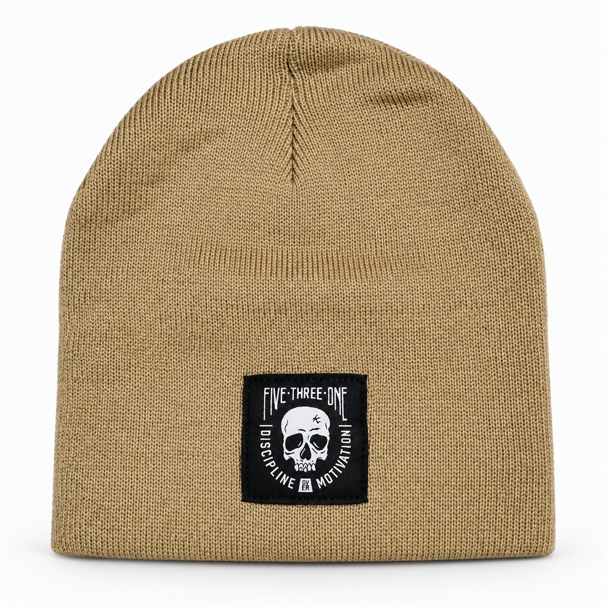 Camel Discipline Over Motivation Skull Beanie
