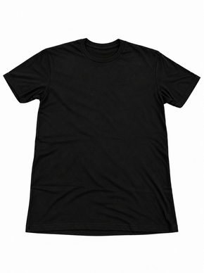 Plain black Wendler Approved short-sleeve shirt shown from the front