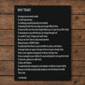 Why Train Wall Sign with wood background
