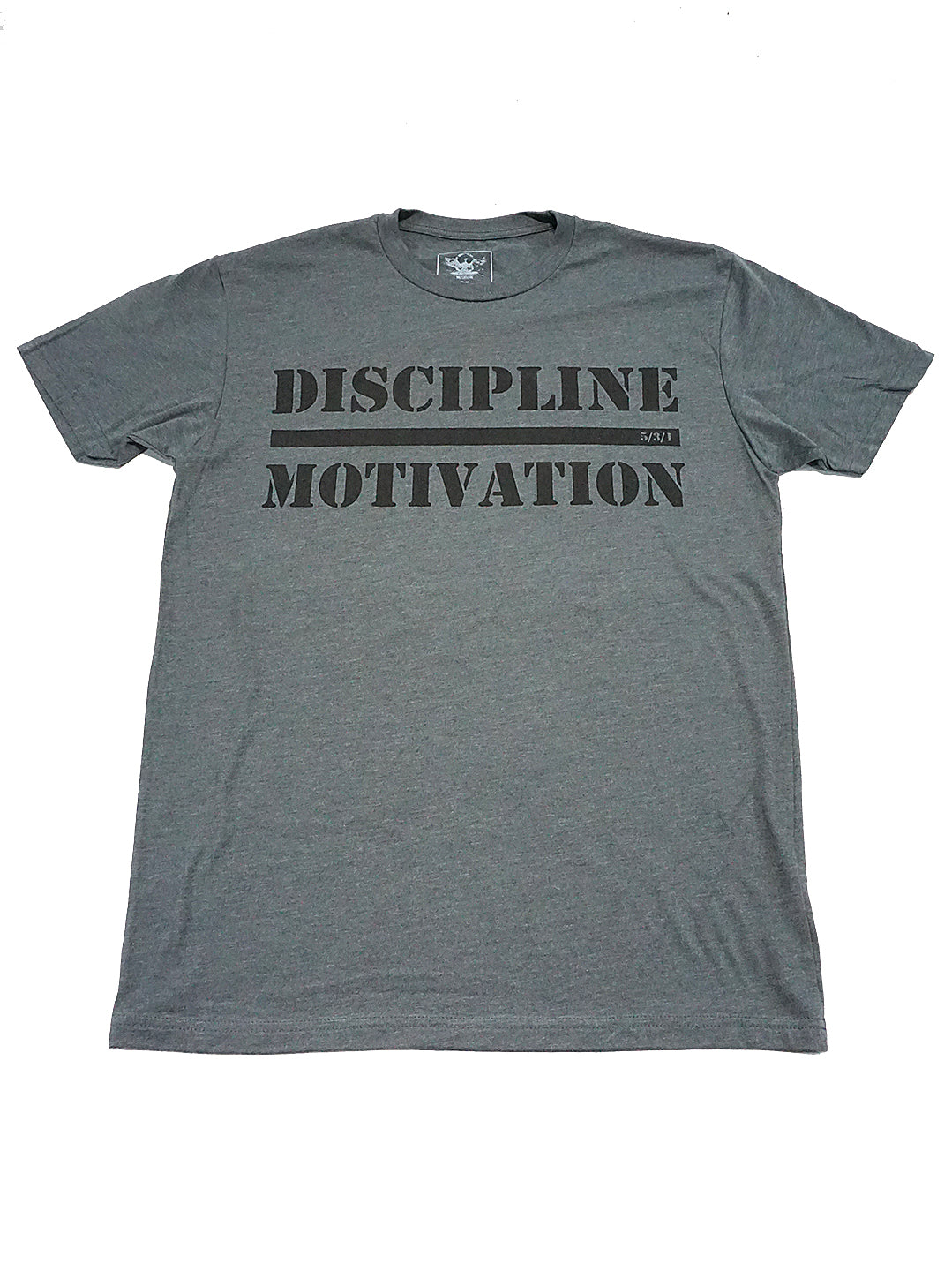 Discipline Over Motivation Tee Grey/Blk