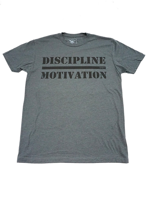 Discipline Over Motivation Tee Grey/Blk