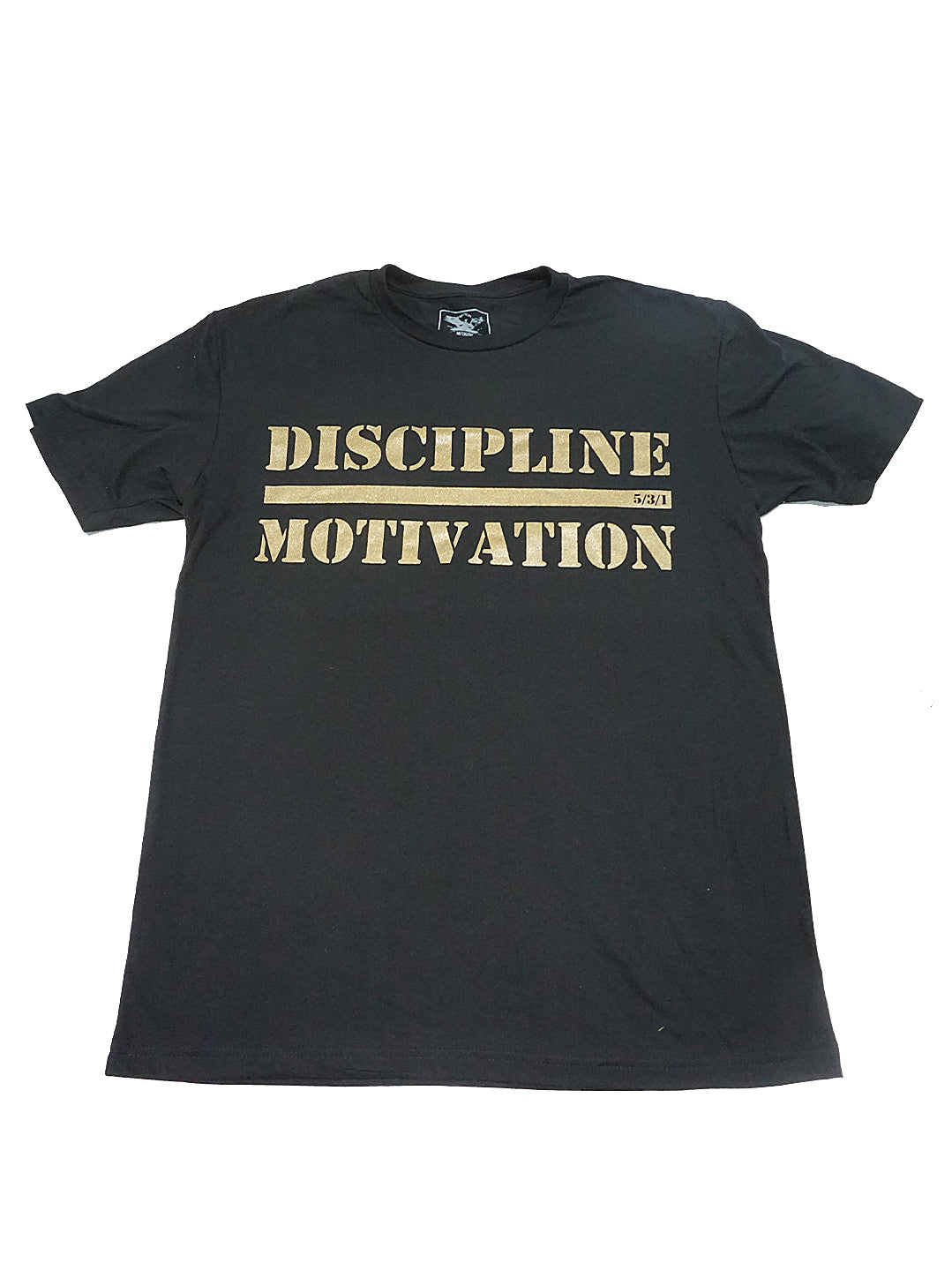 Discipline Over Motivation Tee - Black/Gold