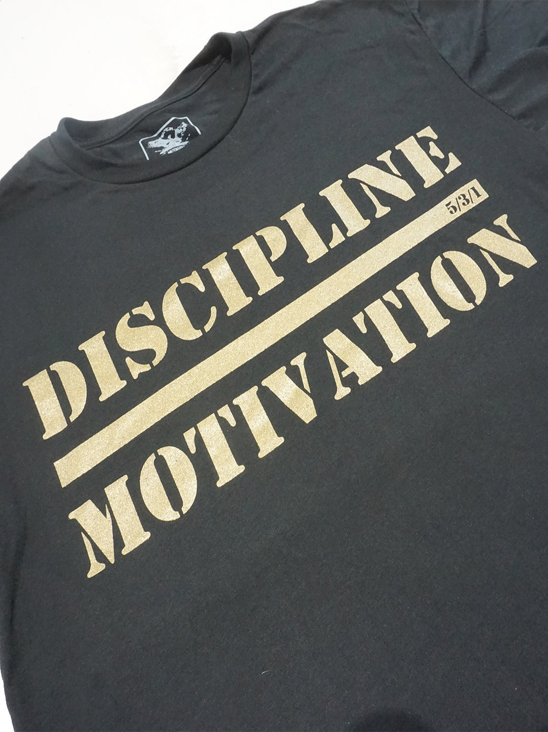 Discipline Over Motivation Tee - Black/Gold