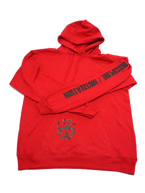 D/M and Monogram Hood Red