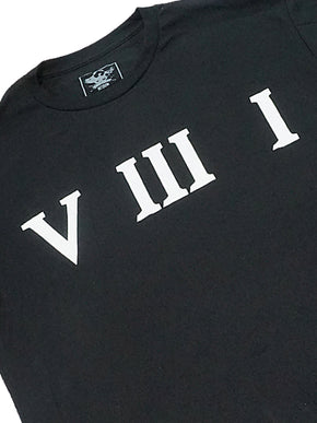 Old School Roman Numeral Tee - Black