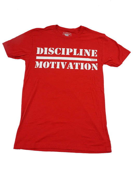 Discipline Over Motivation Tee Red/Wht