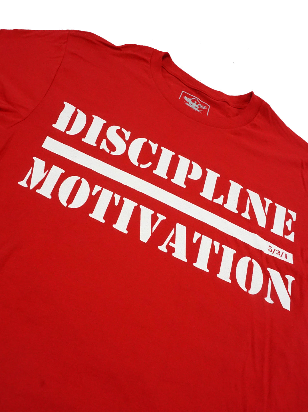 Discipline Over Motivation Tee Red/Wht