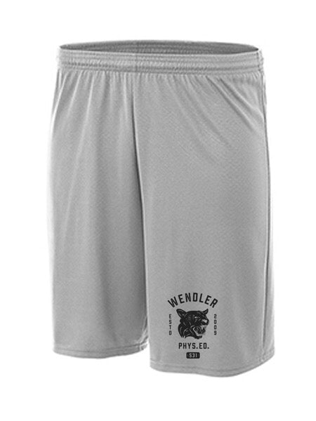 Men's Mesh P.E. Practice Shorts - Silver - JimWendler.com 