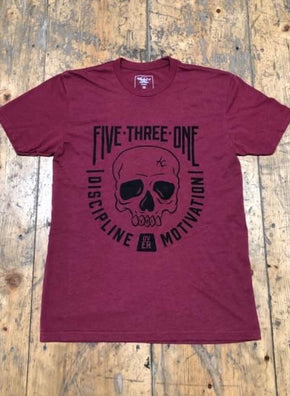 Discipline Skull Shirt - Cardinal