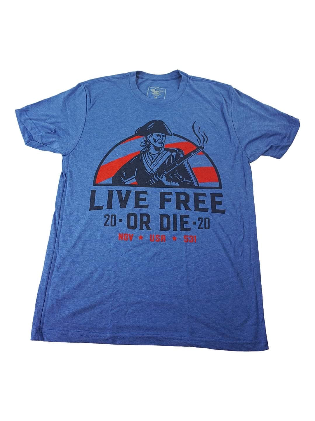 Limited Edition - Live Free Shirt - Patriot blue