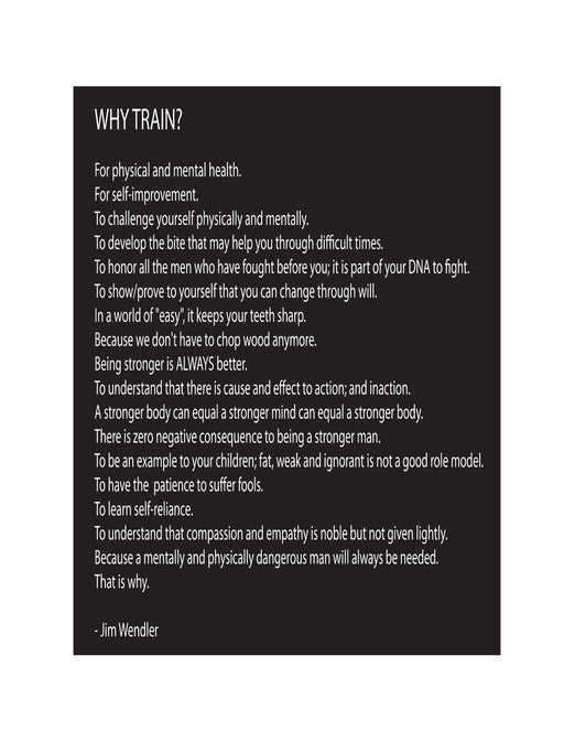 Why Train Wall Sign by Jim Wendler